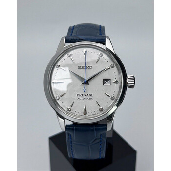 Custom Seiko Mod • White Diamond Sakura Silver Presage • 40.5mm